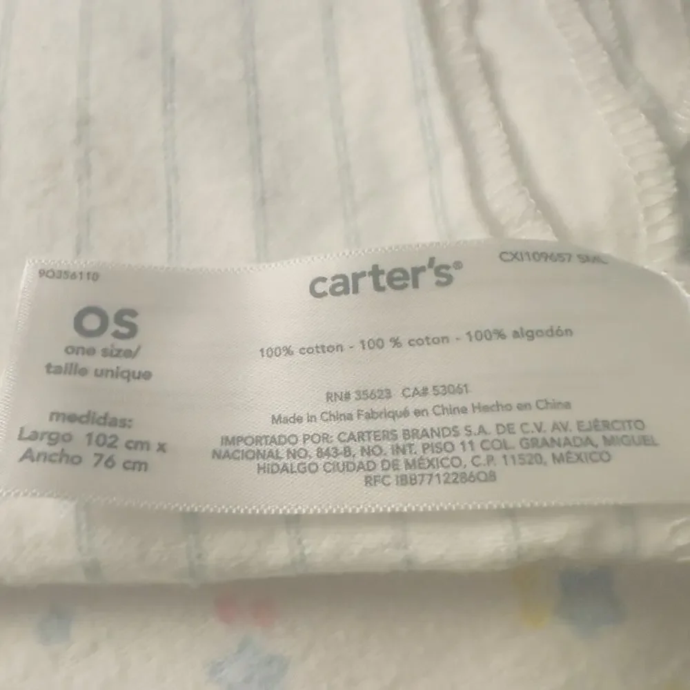 Vintage Carter’s Baby Receiving Blankets Lot of 2 Stars & Stripes 100% Cotton